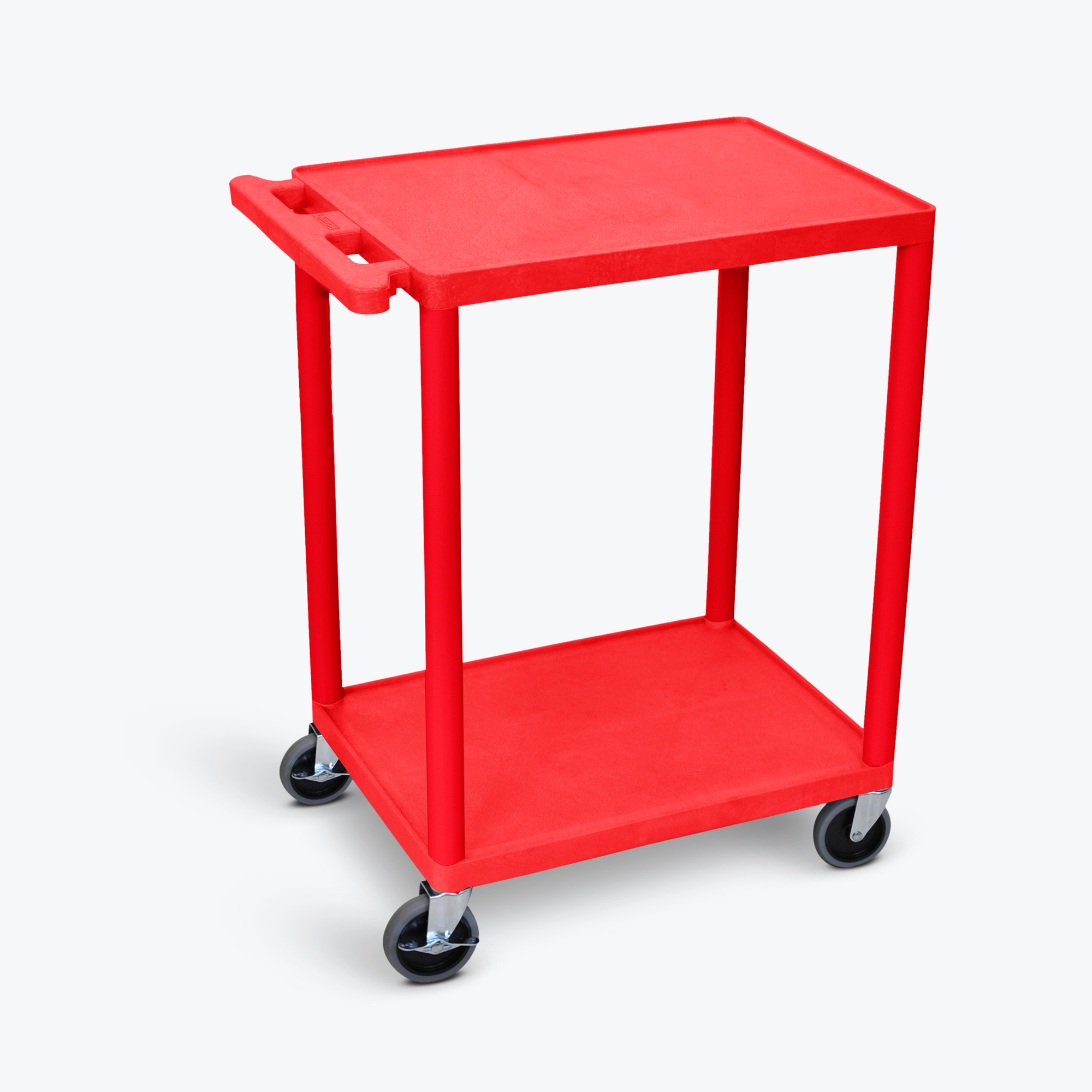 Luxor Utility Cart — Two Shelves, Structural Foam Plastic, 300-Lb. Capacity, Model# HE32-RD